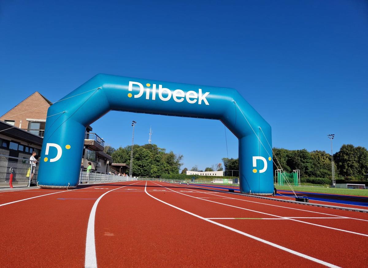 Startboog op atletiekpiste