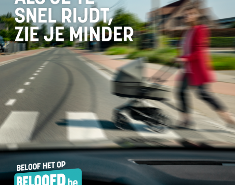 Als je te snel rijdt, zie je minder